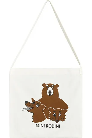 Mini Rodini Shopper - Camp Rodini - Offwhite m. Vilde dyr