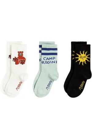 Mini Rodini Strømper - 3-pak - Camp Rodini - Multi