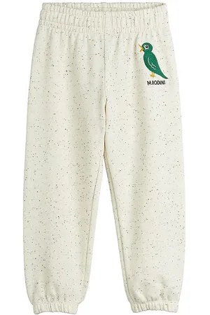 Mini Rodini Sweatpants - Crememeleret m. Fugl