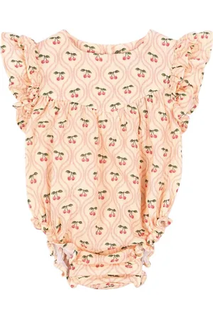 Konges Sløjd Sommerdragt - Musselin - Coco - Cherry Pink Motif
