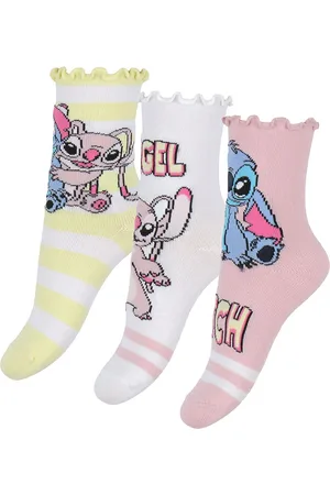 NAME IT Strømper - 3-Pak - NmfSara - Stitch/Angel - Cameo Pink/L