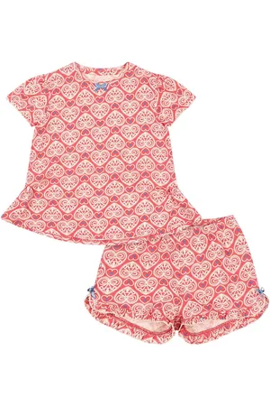 Konges Sløjd Sæt - T-shirt/Shorts - Famo Frill - Lacy Lace