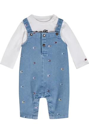 Tommy Hilfiger SÃ¦t - SmÃ¦kbukser/Bluse - Denim Medium/Hvid