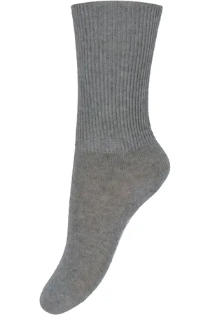 GoBabyGo Strømper - Non-Slip Socks - Grey Melange - - 17/19 - Strømper