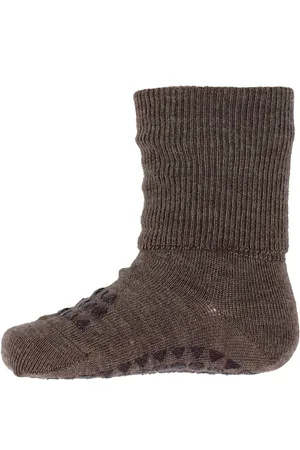 GoBabyGo Skridsikre Strømper - Uld - Chestnut - - 17/19 - Strømper