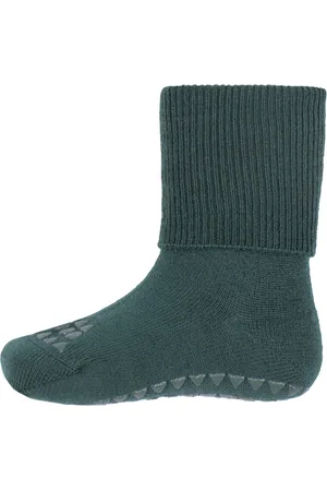 GoBabyGo Skridsikre Strømper - Uld - Forrest Green - - 17/19 - Strømper