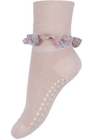 GoBabyGo Skridsikre Strømper - Bamboo/Liberty - Soft Pink/Michel - - 17/19 - Strømper