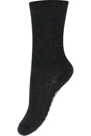 GoBabyGo Strømper - Non-Slip socks - Dark Grey Melange - - 17/19 - Strømper