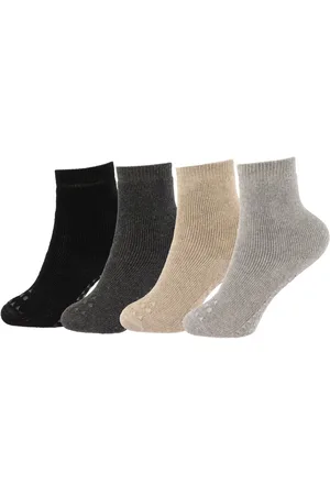 GoBabyGo Skridsikre Strømper - 4-Pak - Grey/Sand/Black - - 17/19 - Strømper