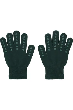 GoBabyGo Handsker - Strik - Uld - Forest Green m. Dupper - - 1-2 år (80-92) - Handsker