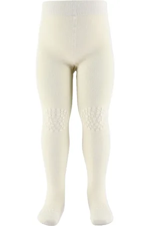 GoBabyGo Skridsikre Strømpebukser - Bambus - Off White - - 6-12 mdr - Strømpebukser