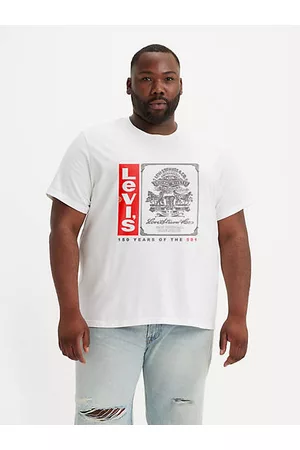 Levi's Mænd Kortærmede - Afslappet Tshirt (stor og lang) Hvid