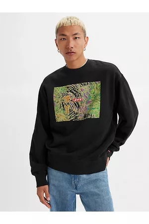 Levi's Mænd Sweatshirts - Afslappet sweatshirt med rund hals og grafik Sort