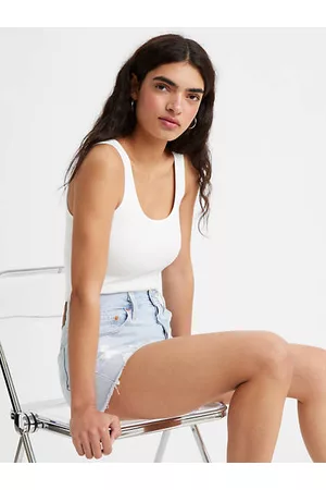 Levi's Kvinder Toppe - Basistanktop i ribstrik Hvid