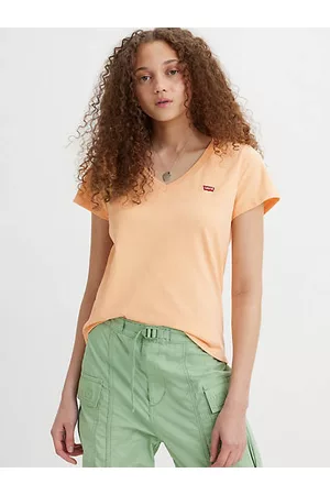 Levi's Kvinder Kortærmede - Tshirt med perfekt vhalsudskæring Orange