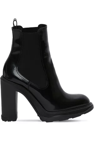 Alexander McQueen Kvinder Ankelstøvler - 120mm Brushed Leather Ankle Boots