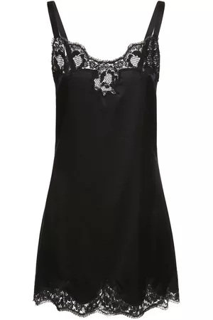 Dolce & Gabbana Kvinder Underkjoler - Silk Satin & Lace Slip Dress