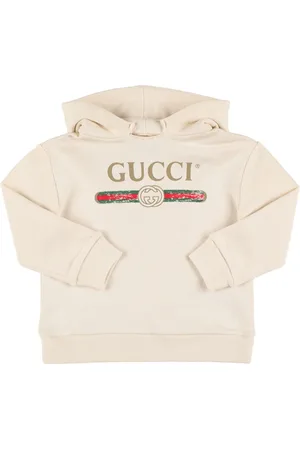 GUCCI Logo Print Cotton Sweatshirt Hoodie