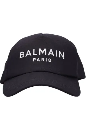 Balmain Logo Cotton Twill Baseball Cap