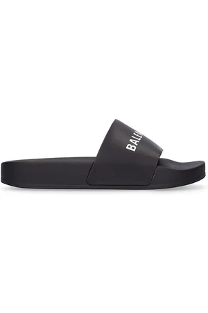 BALENCIAGA Logo Rubber Slide Sandals