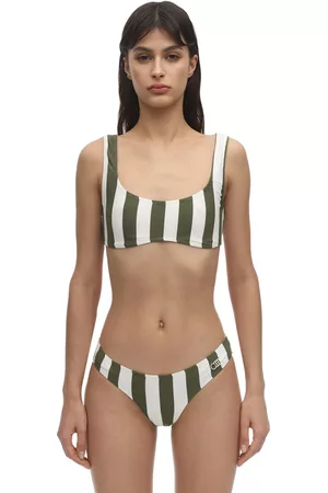 Solid Kvinder Bikinier - Elle Safari Striped Lycra Bikini Top