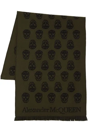 Alexander McQueen Mænd Tørklæder - Skull Reversible Wool Scarf