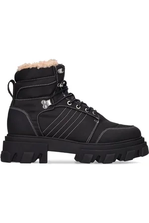 Ganni Kvinder Støvler - 50mm Nylon & Leather Hiking Boots