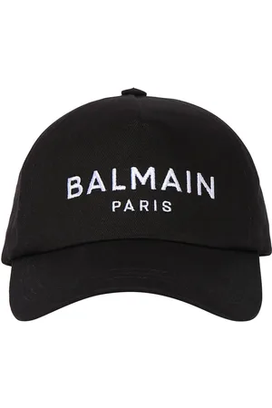 Balmain Logo Cotton Twill Baseball Cap