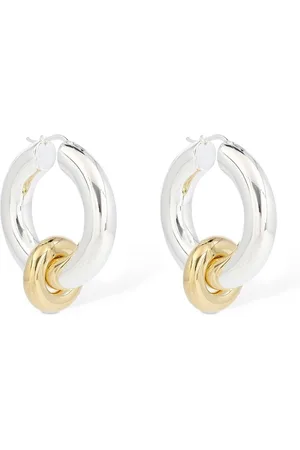 Jil Sander Embrace 1 Bicolor Hoop Earrings