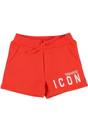 Dsquared2 Logo Print Cotton Sweat Shorts