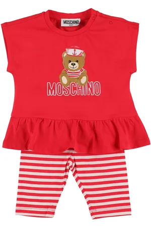Moschino Piger Kortærmede - Cotton Blend T-shirt & Striped Leggings