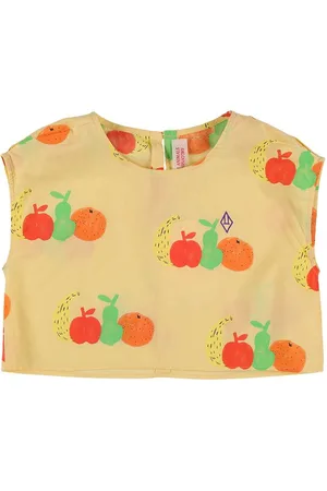 The Animals Observatory Fruits Print Cotton Crop Top