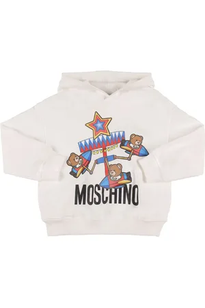 Moschino Rubberized Print Cotton Hoodie