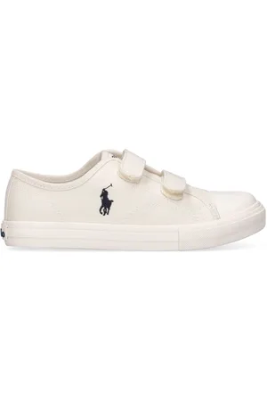 Ralph Lauren Drenge Casual sko - Logo Cotton Canvas Strap Sneakers