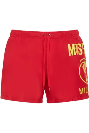 Moschino Logo Print Nylon Swim Shorts