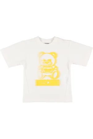 Moschino Drenge Kortærmede - Rubberized Print Cotton Jersey T-shirt