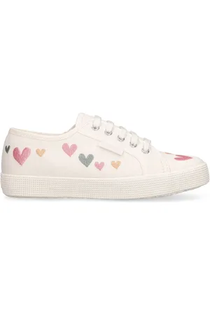 Superga Piger Casual sko - 2750 Heart Embroidered Canvas Sneakers