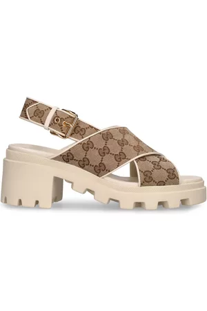 Gucci Kvinder Casual sko - 40mm Trip Canvas Lug Sole Sandals