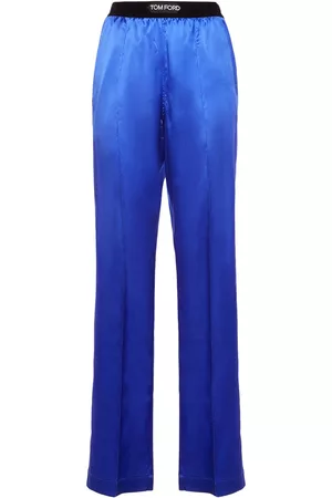 Tom Ford Kvinder Bukser - Logo Silk Satin Pajama Pants