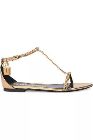 Tom Ford Kvinder Halskæder - 5mm Padlock Chain Mirror Leather Flats