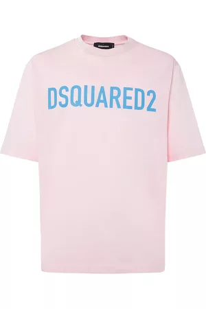 Dsquared2 Mænd Kortærmede - Loose Fit Logo Printed Cotton T-shirt