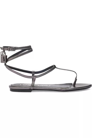 Tom Ford Kvinder Sandaler - 5mm Padlock Laminated Leather Flats