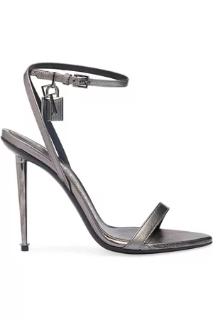 Tom Ford Kvinder Sandaler - 105mm Padlock Metallic Leather Sandals
