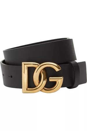 Dolce & Gabbana Mænd Bælter - 3.5cm Logo Leather Belt