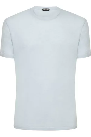 Tom Ford Mænd Kortærmede - Mélange Cotton Blend T-shirt