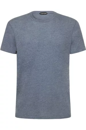 Tom Ford Mænd Kortærmede - Mélange Cotton Blend T-shirt