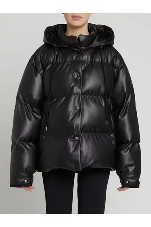 Stella McCartney Kvinder Vinterjakker - Faux Leather Quilted Puffer Jacket