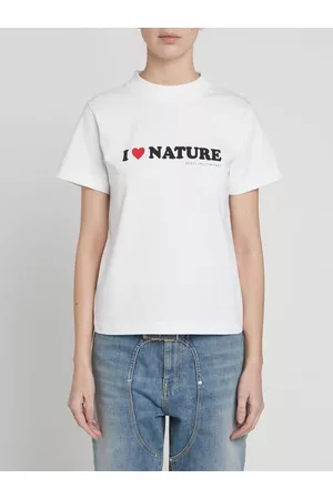Stella McCartney Kvinder Kortærmede - I Love Nature Printed Jersey T-shirt