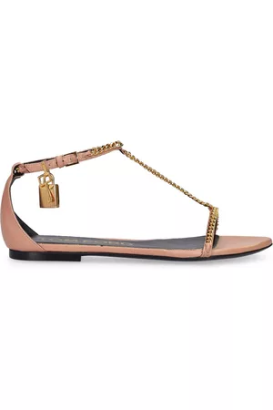 Tom Ford Kvinder Halskæder - 5mm Padlock Chain Leather Flats