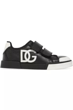 Dolce & Gabbana Piger Sneakers - Logo Print Leather Strap Sneakers